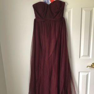 Jenny Yoo bridesmaids dress. Strapless, ties in back. Wore once.